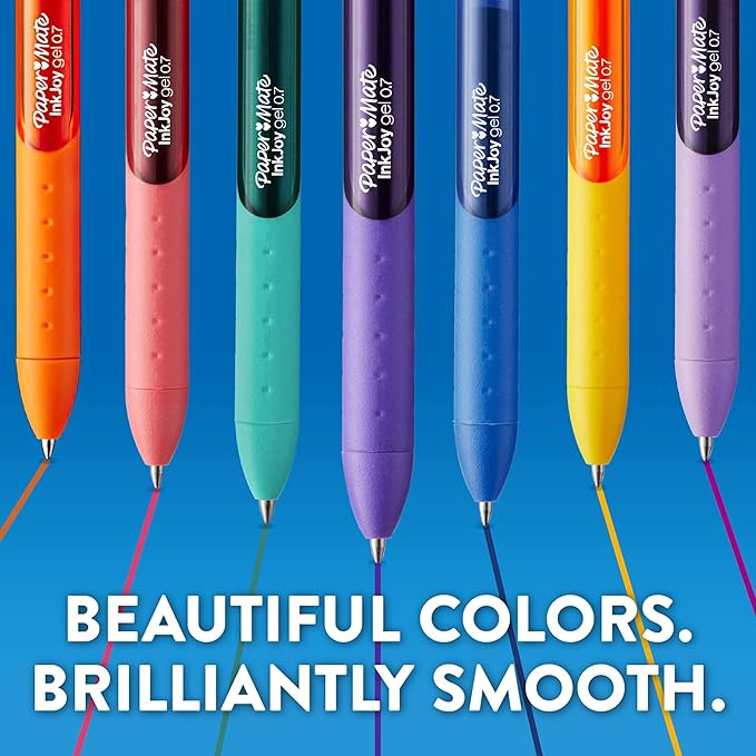 Paper Mate InkJoy Pens Gel Pens Medium Point (0.7mm) Assorted 20 Count (Pack of 12)