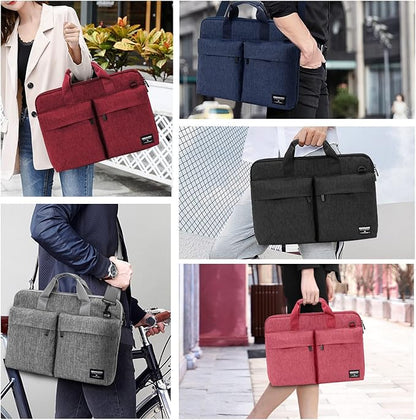KINGSLONG Slim 17.3 inch Laptop Sleeve Bag Carrying Case with Shoulder Strap, Notebook Ultrabooks Computer Handbag Cover for Men Women Fit for Acer Asus HP Pink