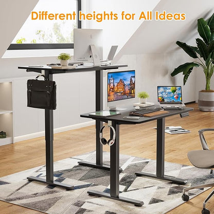 STARY Electric Standing Desk Adjustable Height Sit Stand Home Office Desk with Splice Board