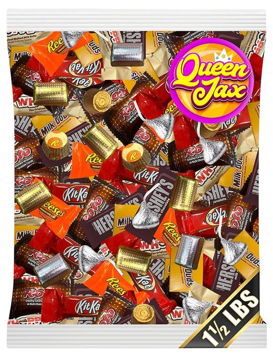 Assorted Chocolate Candy Variety Pack Bulk - 1.5 Lb Bulk Candy Chocolate Mix - Chocolate Candy Bulk - Chocolate - Bulk Candy Individually Wrapped Chocolate Candy Bars - Candy Bulk