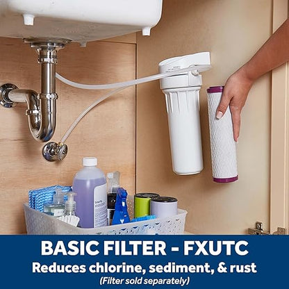 GE Water Filter System for Entire Home, Water Filtration System Reduces Lead, Asbestos & More, Install Kit & Accessories Included, Replace Filters (FXUTC, FXULC, FXUVC) Every 6 Months, GX1S01R