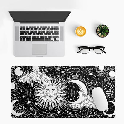 Magic Astrology Extended Big Mouse Pad Large, Gaming Mouse Pad Desk Pad,27.6x11.8 Inch Long Computer Keyboard Mouse Mat Black Mousepad with 3mm Non-Slip Base and Stitched Edge for Gaming and Office