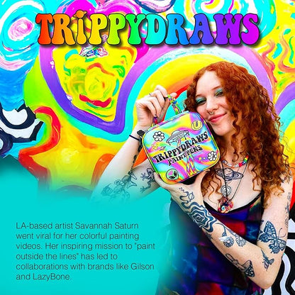 trippydraws 30 Premium Acrylic Paint Markers for Adults, Teens & Kids, Vibrant Paint Pens w/Trippy Carry Case, Smooth, Non-Toxic, Quick-Dry Colors for Scrapbooking, Drawing & Journaling Projects