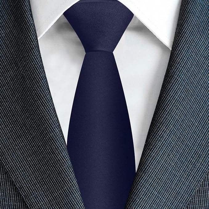 Men's Ties Solid Pure Color 3.15" (8CM) Necktie Plain Formal Business Wedding Black Ties For Men