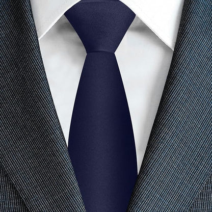Men's Ties Solid Pure Color 3.15" (8CM) Necktie Plain Formal Business Wedding Black Ties For Men