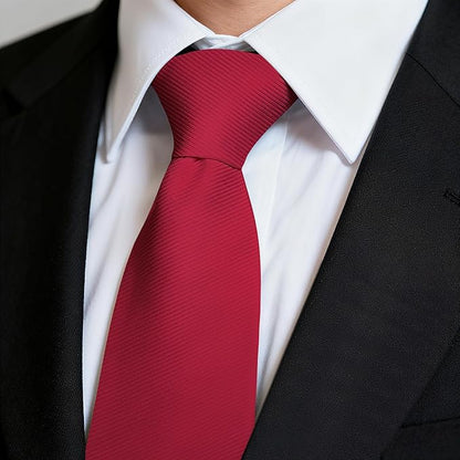Fineknot Black Ties for Men, Formal Neckties for Men, Solid Color Mens Ties for Business, Wedding, Party, Mens Neck Tie