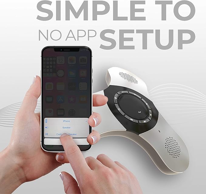 Skywin Bluetooth Conference Speaker with Microphone, Portable Wireless Speaker for Office Desk, Computer, and Laptop, Bluetooth Microphone for Conference Room, Home Office, and PC, Smart Speakerphone