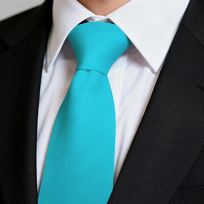 Fineknot Black Ties for Men, Formal Neckties for Men, Solid Color Mens Ties for Business, Wedding, Party, Mens Neck Tie