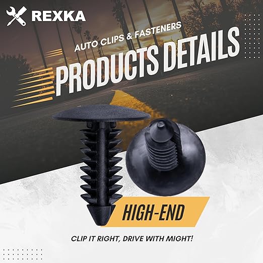 Rexka 50pcs Fender Bumper Shield Fender Liner Push Pin Retainer Clips 6030441 for Jeep Dodge Ram Chrysler