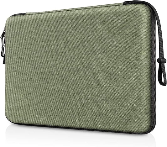 FINPAC Hard Laptop Sleeve Case for 15.3 inch MacBook Air M4 M3 M2 2025 2024, 16.2 inch MacBook Pro M4/M3/M2/M1 Pro/Max A2991 A2780 A2485 A2141, Waterproof Case for Surface Laptop/Book, Olive
