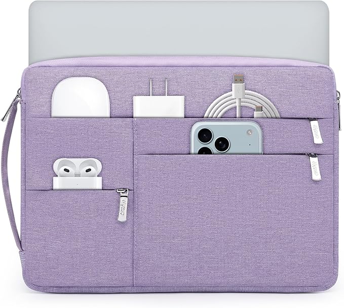 HYZUO 15-16 Inch Laptop Sleeve Bag for MacBook Pro 16 M4/M3/M2/M1 2025-2019, 15" Surface Book, Portable NoteBook Case for 15" 15.6" HP Dell Lenovo ThinkBook Asus Acer Samsung HUAWEI, Lilac Purple