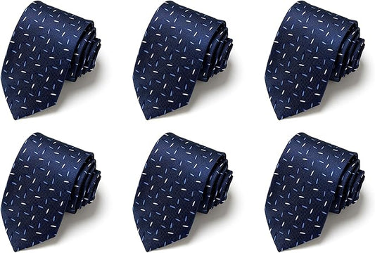 Tie For Men Necktie Woven Jacquard Neck Ties Set 6 PCS