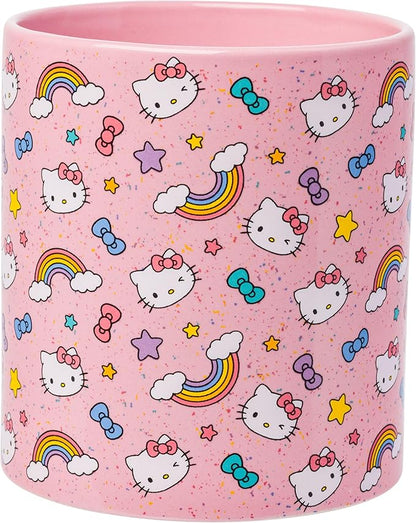Silver Buffalo Sanrio Hello Kitty Whimsical Pastel Mug with Stars, Rainbows, and Bows, 20 Ounces