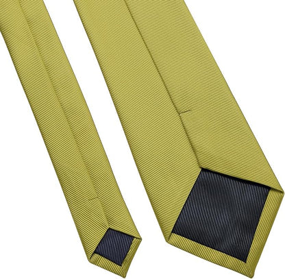 DecTwig Men's Ties Solid Color Formal Neckties 3.15" (8CM) Black Ties For Men