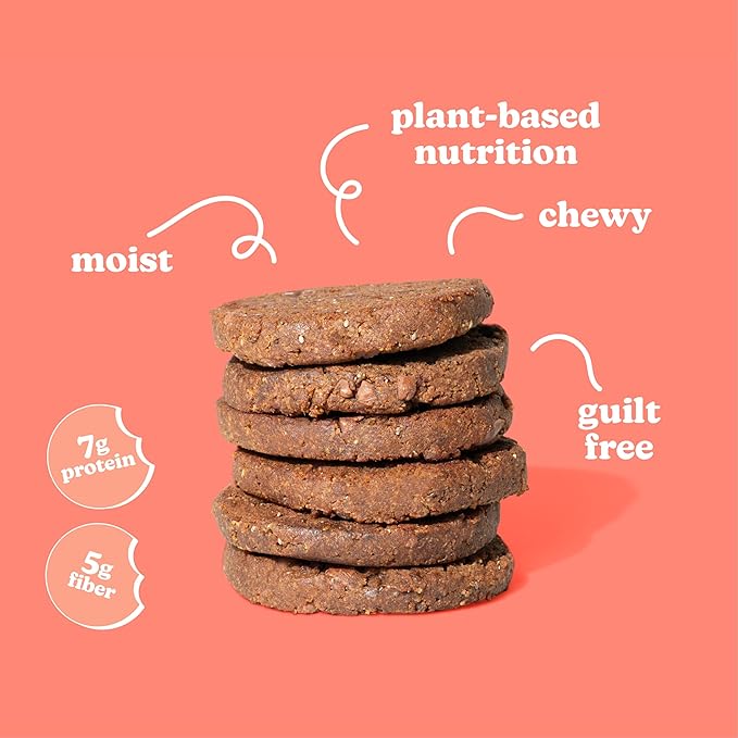 Love + Chew Tasty, Gluten Free Cookies - Pumpkin Chip 10 Count - Vegan - Healthy, Paleo, Non GMO Snacks - Individually Wrapped, Soft Baked Cookies - Made from High Protein Almonds - 2 Ounce Each