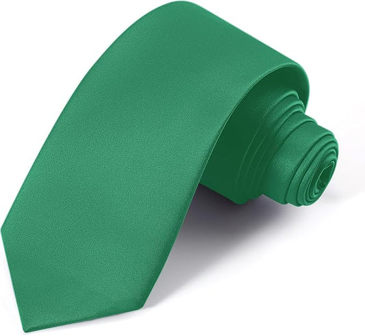 Black Ties For Men Solid Pure Color Formal Neckties 3.15" (8CM) Men's Tie for Business and Wedding with Gift Box