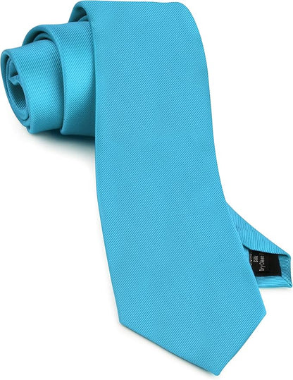 GUSLESON Classic New 3.15"（8cm） Men's Solid Color Necktie Wedding Business Tie + Gift Box