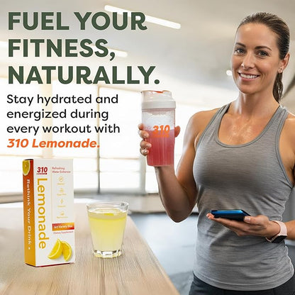 310 Nutrition Daily Energy & Hydration Holiday Gift Box Starter Kit - Includes 6 Servings of Lemonade and 6 Servings Hydrate Variety with Shaker Cup