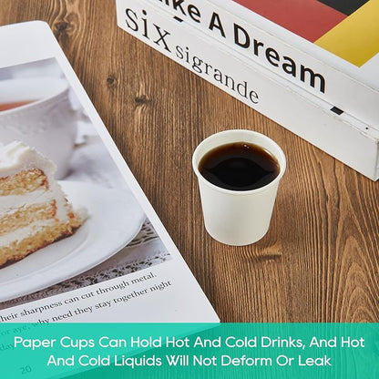 JOLLY PARTY 2 oz Bathroom Cups,700 Pack Small Paper Cups, White Mouthwash Cup, Disposable Mini Espresso Cup, Paper Sampling Cup