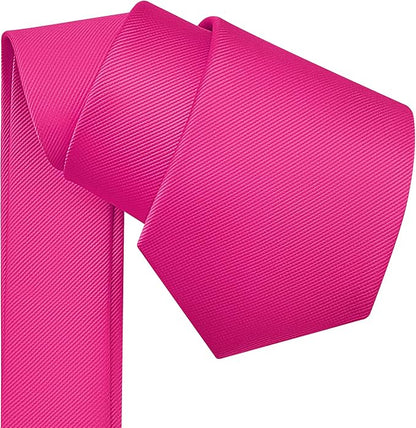 Branduce 3.15"（8cm） Men's Solid Color Formal Woven Necktie + Gift Box
