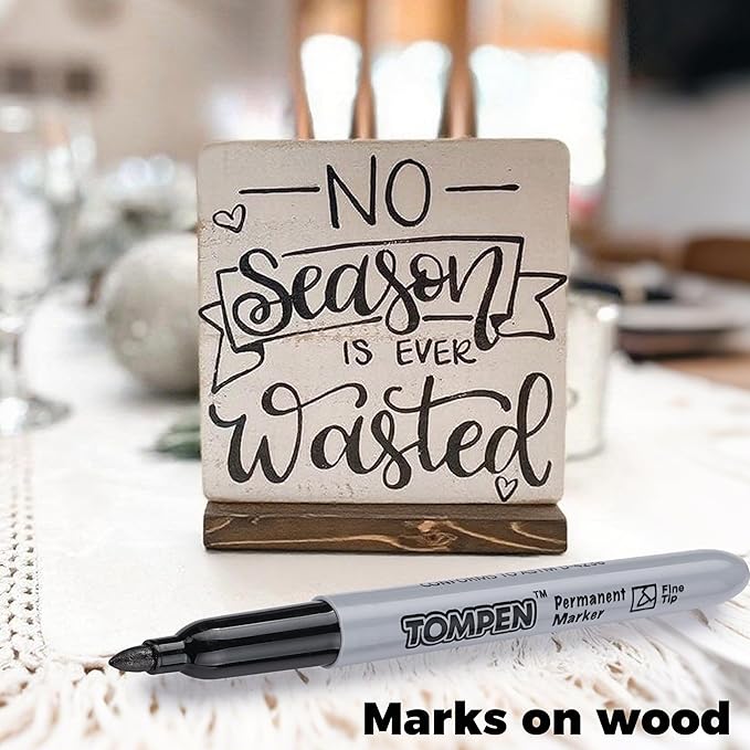 Black Permanent Markers Fine Tip 160 Pack Bulk,Use for Halloween,Waterproof Permanent Marker Pens with Quick Drying on Wood,Plastic,Paper,Metal,Mirror for Office School Classroom Home