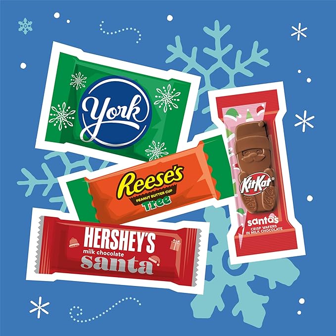 Hershey Assorted Flavored, Christmas Candy Bulk Bag, 32.45 oz