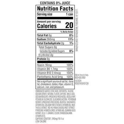 Rockstar Pure Zero Energy Drink, Grape, 0 Sugar, with Caffeine and Taurine, 16oz Cans (12 Pack) (Packaging May Vary)