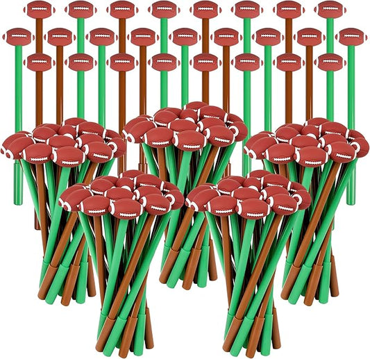 LiYiQ 100 Pcs Football Cartoon Cute Fun Pens for Kids Kawaii Football Shape Gel Black Ink Pen Cute Football Pens for School Office Home Student Kids Present
