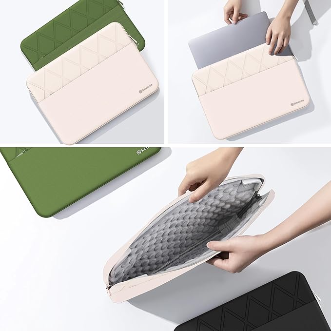 Smatree Laptop Sleeve for 13.3 inch Acer Spin 3 SP313-51N-50R3 2-in-1, for 11.6 inch Acer TravelMate B3 TMB311-32-C7GS, Protective Laptop Case with Accessory Pocket, YKK Zipper, White (E437W)