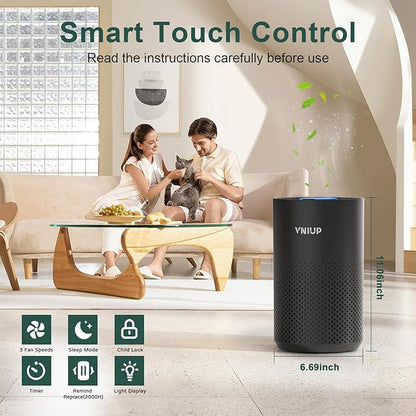 Air Purifiers for Bedroom Home up to 1000 ft², Vniup H14 True HEPA Room Air Purifiers for Bedroom, with Fragrance Function Sleep Mode& Light Mode Air Cleaner for Pet Dander Odor Dust Smoke