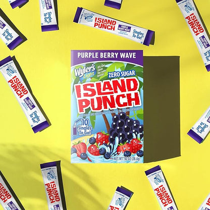 Wyler's Light Island Punch, Purple Berry Wave, 10 CT