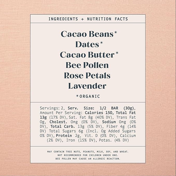 Spring & Mulberry Dark Chocolate Bars – Healthy Chocolate, Date-Sweetened - Lavender Rose 12 Pack