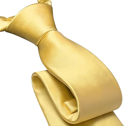 Branduce 3.15"（8cm） Mens Solid Satin Tie Pure Color Necktie for Business and Wedding + Gift Box