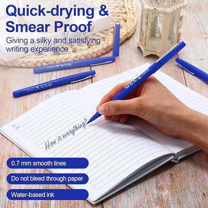 36 Pcs Felt Tip Pens 0.7mm Medium Point Colored Felt Tip Pens for Journaling Planner Writing Note-taking Art Office and School Supplies(Dark Blue)