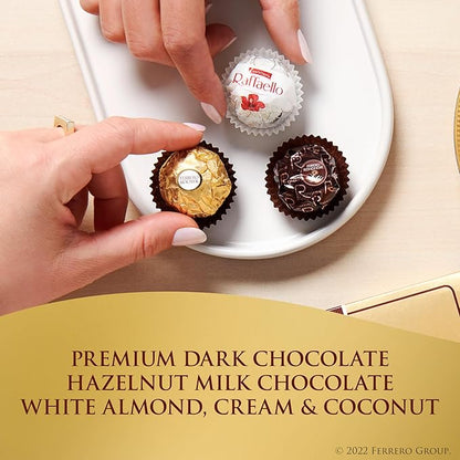 Ferrero Collection, 16 Count, Premium Gourmet Assorted Hazelnut Milk Chocolate, Dark Chocolate and Coconut, Mother's Day Gift, 6.1 oz (Pack of 5)