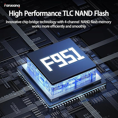 fanxiang 1TB External SSD USB Flash Drive Up to 2000MB/s USB 3.2 Gen2, 2-in-1 Dual USB Drive Type-C, Memory Stick Solid State Thumb Drive for iPhone 15/16 Pro/Android/Windows/MacPC/Laptops