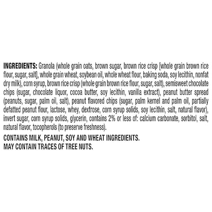 Quaker Chewy Granola Bars, Peanut Butter Chocolate Chip, 58 Count