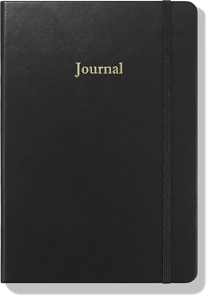 Wykeham's Executive 2026 Undated Daily Journal Planner – Customization Available (Black, 8.5"×5.5" - Undated)