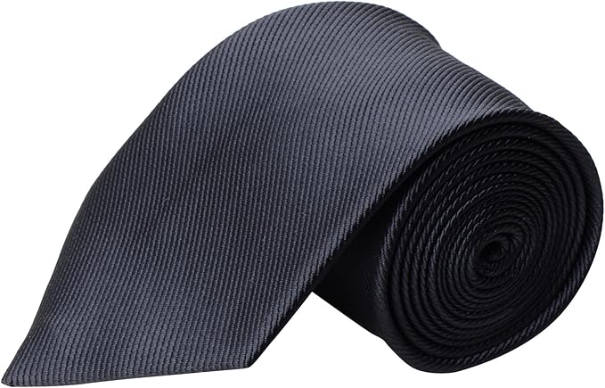 QBSM Mens Solid Polyester Textile Neckties Pure Color Neck Ties