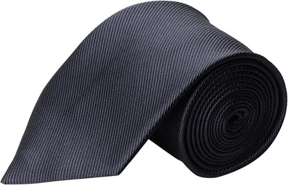 QBSM Mens Solid Polyester Textile Neckties Pure Color Neck Ties