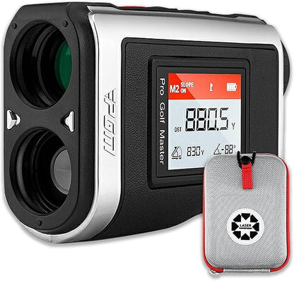 PGM Golf Rangefinder with Slope 600/1300 Yards, 7X Magnification Laser Range Finder Golf with Flag Pole Locking Vibration, Golf Gifts Accessories with Range Finder Magnetic Strap for Men