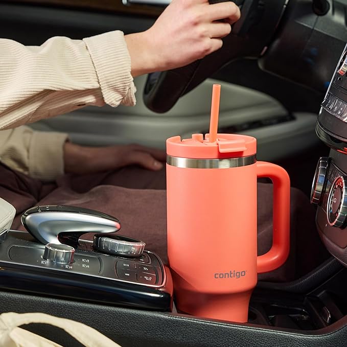 Contigo Streeterville 40oz Tumbler Stainless Steel Vacuum Insulated Leak-Proof Cold for 29 Hours Coral