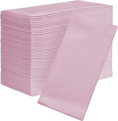 AMERICAN HOMESTEAD Paper Napkins - Pink Disposable Linen-Like Dinner Napkins - Restaurant-Quality Table Serviettes for Weddings, Parties, and Events - 15.75" x 15.75" - 50 Count