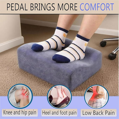 Foot Rest for Under Desk at Work,at Work Soft Ergonomic Footrest,Support Foot Pillow,Heel Chair,Leg Elevation Pillow (Blue)