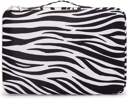 Kinmac 360° Heavy Duty Protective Laptop Computer Sleeve case Bag Cover with Handle for MacBook Pro 14 inch,14 inch-14.4 inch HP Lenovo Dell ASUS Acer Laptop (Zebras)
