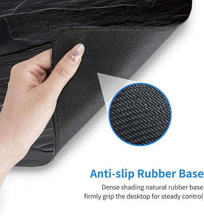 Mouse Pad Gaming Mousepad 31.5x11.8 Inch - 3mm Durable Fabric with Non-Slip Base, Waterproof Surface & Reinforced Edges for Gamers, Work Desks and Streaming Setups(Black Rock)