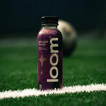 Midnight Mango Juice Drinks by Loom, Low Sugar Juice, Real Fruit, No Added Sugar, 30 Calories, Vegan, Gluten Free, 12 oz bottles, 12 pack