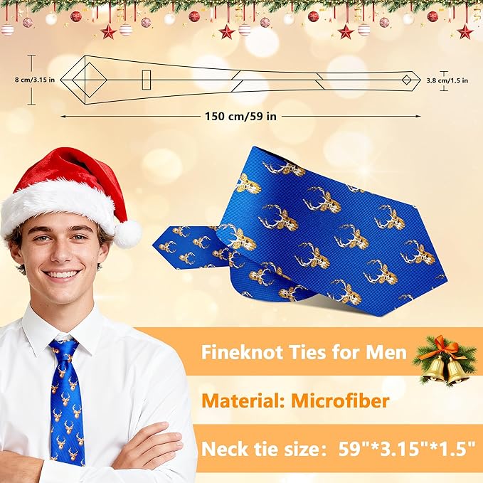 Fineknot Black Ties for Men, Formal Neckties for Men, Solid Color Mens Ties for Business, Wedding, Party, Mens Neck Tie