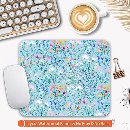 Square Mouse Pad Plants,Personalized Premium-Textured Custom Mouse Mat Design,Washable Mousepad Lycra Cloth,Non-Slip Rubber Base Computer Mouse Pads for Wireless Mouse