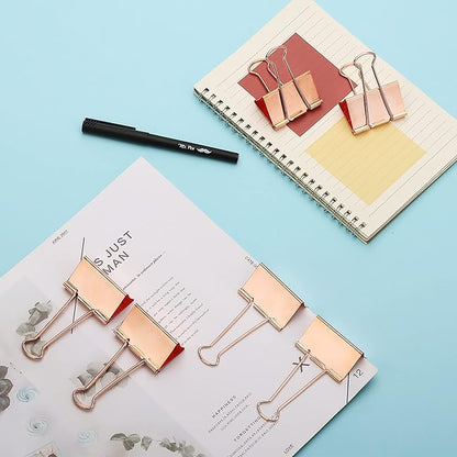 Mr. Pen- Jumbo Binder Clips, 2 Inch, 12 Pack, Rose Gold